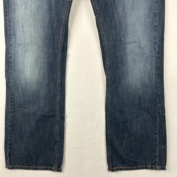Levi's 527 Low Boot Cut Blue Denim Jeans 100% Cotton Men's Size 34x32 - Picture 8 of 11